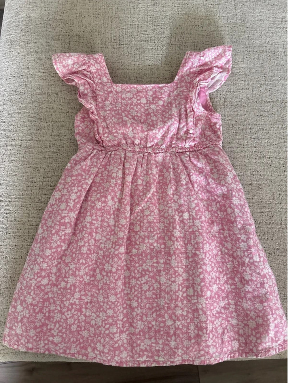 Cat & Jack Girls Pink Flowery Dress Size 4T EUC